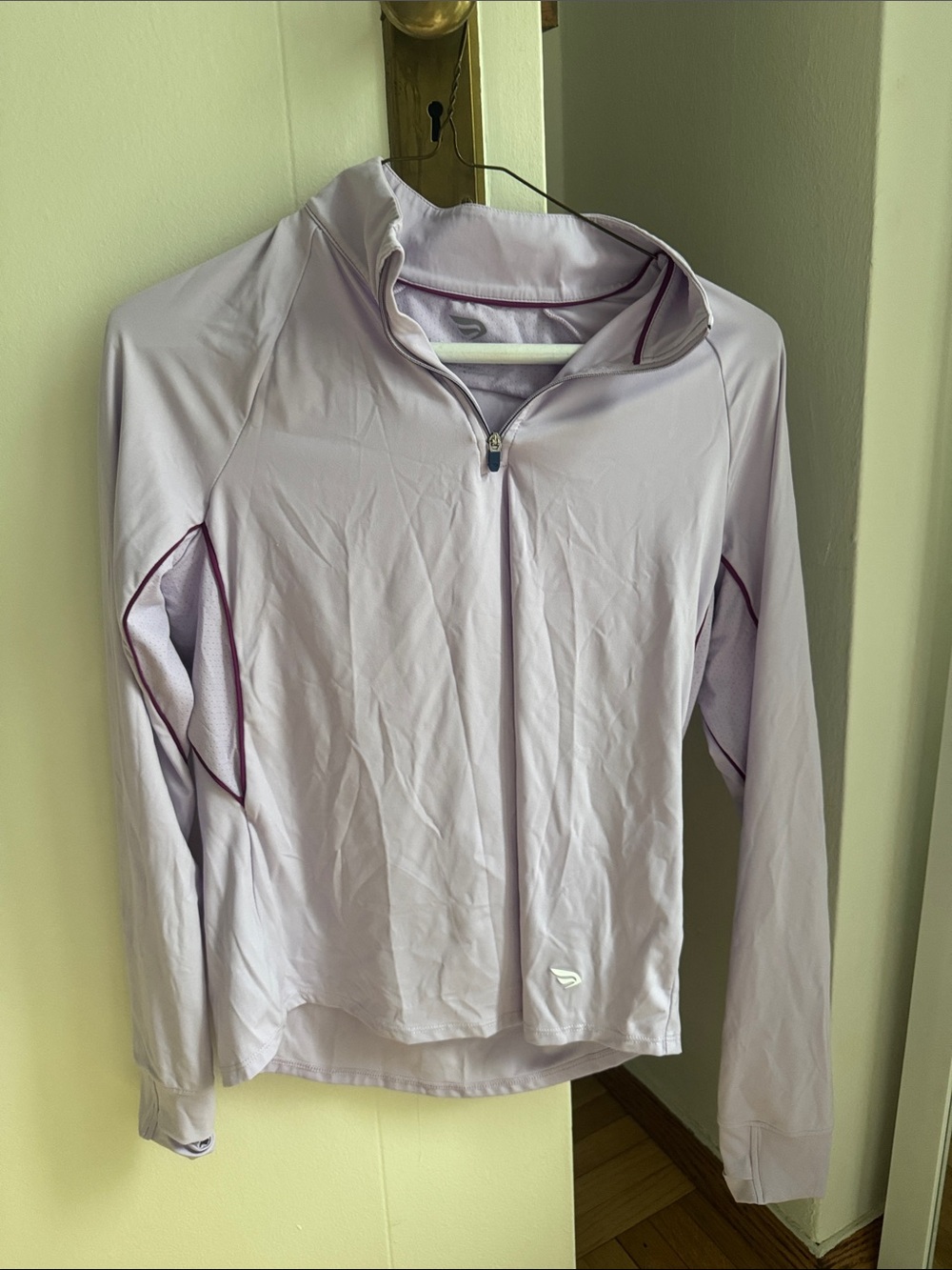 Light Lavender Women's Zip-Front Active Top
